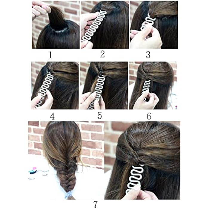 OnePlus PSADKID Hair Braiding Tools Hair Loop Styling Tools French Braiding Tools Hair Pull-Through Tools DIY Hair Styling Tools Hair Braiding Tools for Women and Girls (Pack of 6 ) - Image 5